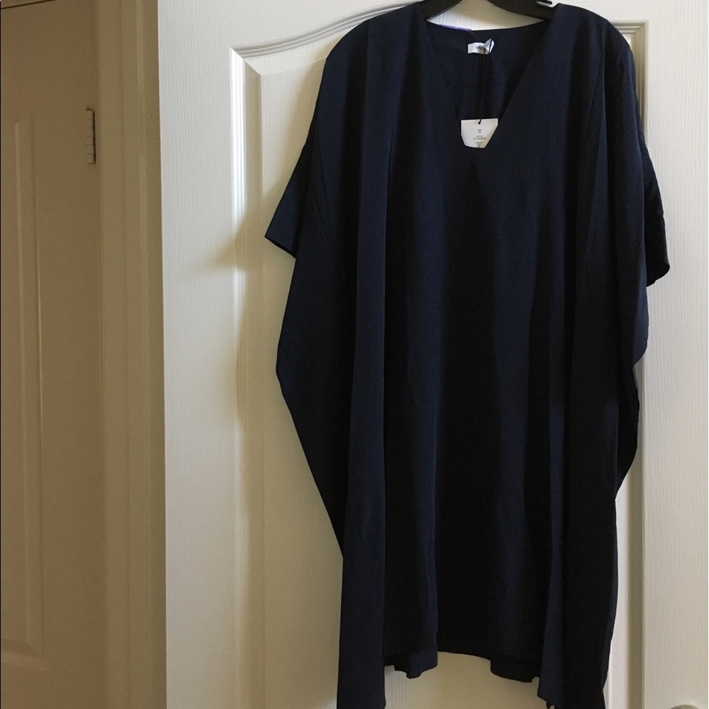 NWT - Vince navy silk dress